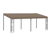 vidaXL Cenador con montaje en la pared – Pérgola desmontable gris taupe 6x3x2,5 m