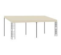 vidaXL Cenador con montaje en la pared Toldo parasol 3x6 m Tela crema
