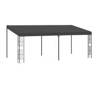 vidaXL Cenador con montaje en la pared tela gris antracita 3x6 m