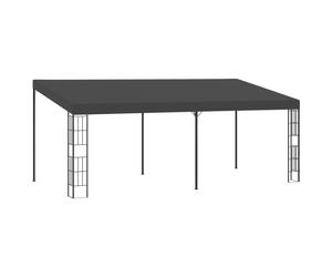 vidaXL Cenador con montaje en la pared tela gris antracita 3x6 m