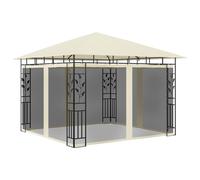 vidaXL Cenador con Mosquitera 3x3x2,73 m Toldo Parasol Marquesina Carpa Color Taupé, Crema, Antracita y mas