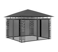 vidaXL Cenador con Mosquitera 3x3x2,73 m Toldo Parasol Marquesina Carpa Color Taupé, Crema, Antracita y mas
