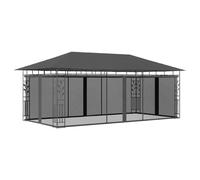 vidaXL Cenador con Mosquitera 6x3x2,73 m Parasol Marquesina Color Taupé, Antracita, y mas