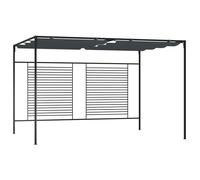 vidaXL Cenador con techo retráctil antracita 4x3x2,3 m 180 g/m²