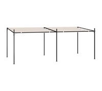 vidaXL Cenador con techo retráctil crema 600x300x233 cm