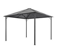 vidaXL Cenador con tejado aluminio 3x3 m antracita