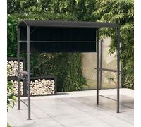 vidaXL Cenador con tejado gris antracita 220x110x200 cm