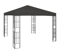 vidaXL Cenador con Tira de Luces 3x3 m Pérgola Parasol Carpa Jardín Color Crema, Antracita, y mas