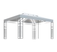 vidaXL Cenador con Tira de Luces 4x3x2,7 m Pérgola Parasol Carpa Jardín Color Blanco, Antracita, y mas