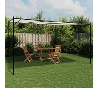 vidaXL Cenador de acero y tela blanco 4x4 180 g/m²