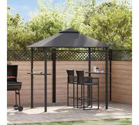 vidaXL Cenador de BBQ acero antracita 240x150x255 cm