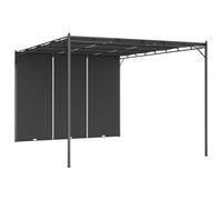 vidaXL Cenador de Jardín con Cortina Lateral Gazebo Exterior Quiosco Color Crema, Antracita, y mas