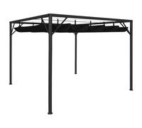 vidaXL Cenador de Jardín con Techo Retráctil 3x3m 180 g/m² Pérgola Color Taupé, Antracita, Blanco y mas