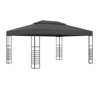 vidaXL Cenador de Jardín de Acero Recubierto en Polvo Pabellón Parasol Color Taupé, Blanco, Antracita y mas