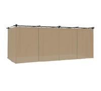 vidaXL Cenador de Jardín y Terraza, Acero Taupe 6x3 m