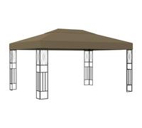 vidaXL Cenador de Tela Taupé 3x4 m Pérgola Jardín Patio Toldo Tienda Color Taupé, Crema, Antracita y mas