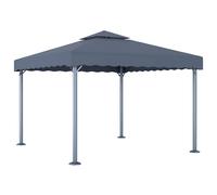 vidaXL Cenador gris antracita aluminio 300x300 cm