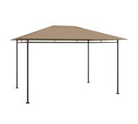 vidaXL Cenador gris taupé 384x281x270 cm 180 g/m²