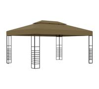vidaXL Cenador gris taupe 3x4 m 180 g/m²