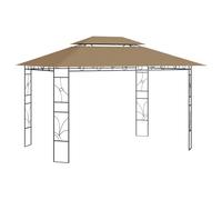 vidaXL Cenador gris taupé 4x3x2,7 m 160 g/m²