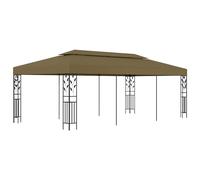 vidaXL Cenador gris taupe 6x3 m 180 g/m²
