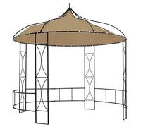 vidaXL Cenador redondo gris taupe 300x290 cm