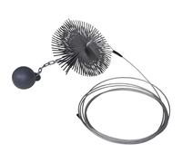 vidaXL Cepillo Redondo Limpiador de Chimenea 20 cm Deshollinador Quita Hollin