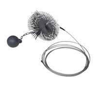 vidaXL Cepillo Redondo Limpiador Chimenea 25 cm Deshollinador Quita Hollin