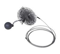 vidaXL Cepillo Redondo Limpiador Chimenea 25 cm Deshollinador Quita Hollin