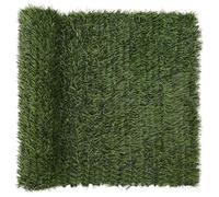 vidaXL Cerca Artificial Verde claro 1 x 4 m PVC y Acero