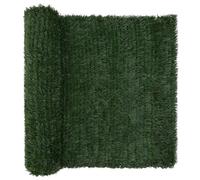 vidaXL Cerca Artificial Verde oscuro 1,5 x 3 m PVC y Acero