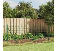 vidaXL Cerca de alambre con pinchos de anclaje verde 0,8x25 m