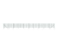 Vidaxl Cerca de Alambre de Acero Galvanizado 2x25 M Color Verde para Plantas y Animales Green