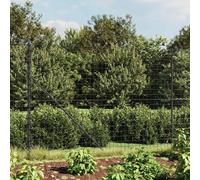 vidaXL Cerca de alambre de acero galvanizado gris antracita 2x25 m