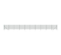vidaXL Cerca de alambre de acero galvanizado verde 2,2x25 m Verde