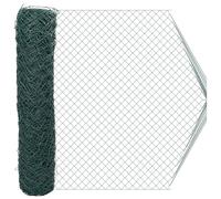 vidaXL Cerca de eslabones de cadena Verde 2 x 10 m Acero