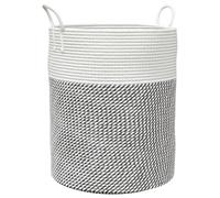 vidaXL Cesta de almacenaje algodón Ø38x46 cm Gris