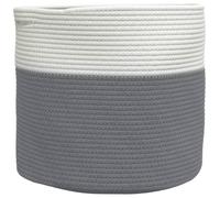 vidaXL Cesta de Almacenaje Cesto de Ropa Sucia Toallas Algodón Color Beige, Gris, Gris y blanco y mas