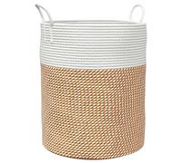vidaXL Cesta de Almacenaje Cesto de Ropa Sucia Toallas Algodón Color Beige, Gris y blanco, Gris y mas