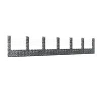 vidaXL Cesta de gaviones forma de U 7 postes de hierro 740x20x150 cm