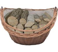 vidaXL Cesta de madera con asa para transportar, 60 x 44 x 55 cm, color natural, de mimbre