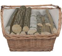 vidaXL Cesta de madera con asa para transportar, 61,5 x 46,5 x 58 cm, color marrón, hecha de mimbre