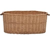 vidaXL Cesta de madera con asas para transportar, 78 x 54 x 34 cm, color natural, mimbre
