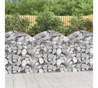 vidaXL Cesta gaviones forma arco hierro galvanizado 100x30x100/120 cm