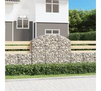 vidaXL Cesta gaviones forma arco hierro galvanizado 150x30x120/140 cm