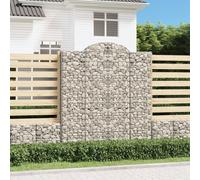 vidaXL Cesta gaviones forma arco hierro galvanizado 200x50x220/240 cm