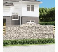 vidaXL Cesta gaviones forma arco hierro galvanizado 400x50x140/160 cm