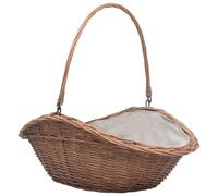 vidaXL Cesta para leña con asa sauce natural 60x44x55 cm