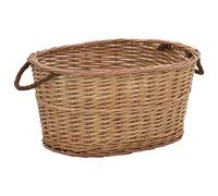 vidaXL Cesta para leña con asas de transporte sauce natural 56x40x28cm