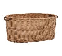 vidaXL Cesta para leña con asas de transporte sauce natural 78x54x34cm